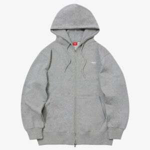 T1 Logo Zip-Up Hoodie - Grey